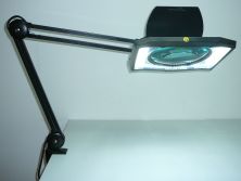 ESD Safe, 5 diopter (2.25x) Magnifying Lamp. Has the best, 3 sides uniform illumination by 108 long life LED's. This lamp is the best overall in the industry today and very atractively priced.